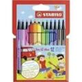 STABILO Filzstift Premium-Filzstift Pen 68 Mini, 12er Set