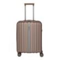 Hartschalen-Trolley TRAVELITE "PAROS, in verschiedenen Größen" Gr. B/H/T: 40cm x 55cm x 20cm 37 l, braun (cappuccino) Koffer Hartschalen-Koffer Reisekoffer Reisegepäck Volumenerweiterung