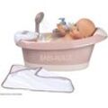 Puppen Badewanne SMOBY "Baby Nurse, elektronische Puppen-Badewanne, rosa", rosa (rosa, beige), Puppenausstattungen, KinderB:30cm H:23cm T:40cm, Kunststoff, mit Lichteffekten, B:30cm H:23cm T:40cm