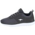 Sneaker KANGAROOS, Damen, Gr. 39, grau (anthrazit), Synthetik, Textil, sportlich, Schuhe