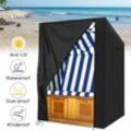 Schutzhülle für Strandkörbe, Abdeckung für Strandkorb, 210D Oxford-Gewebe, wasserdicht, UV-beständig, schwarz