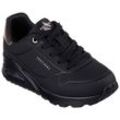 Sneaker SKECHERS "ESS - STREET GIRLS" Gr. 32, schwarz (schwarz, uni), Kinder, Lederimitat, Schuhe, Freizeitschuh mit gepolster.Schaftrand, Größenschablone zum Download