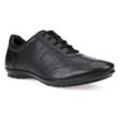 Schnürschuh GEOX "UOMO SYMBOL", Herren, Gr. 39, schwarz, Leder, elegant, Schuhe, mit GEOX Spezial Membrane, Freizeitschuh, Halbschuh, Schnürschuh