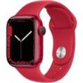 Apple Watch Series 7 (2021) GPS + Cellular 41 mm - Aluminium Rot - Sportarmband Rot