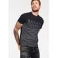 T-Shirt BRUNO BANANI, Herren, Gr. L (52/54), schwarz (schwarz, grau), Single Jersey, Obermaterial: 100% Baumwolle. Vorderteil: 60% Baumwolle, 40% Polyester, mehrfarbig, bedruckt, casual, schmal, Rundhals, Kurzarm, Shirts, kurzärmelig, schmal geschnitten, Casual-Stil, aus Baumwolle