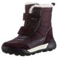 Winterstiefel GEOX "J TREKKYUP GIRL B ABX" Gr. 36, lila (dunkellila) Kinder Schuhe Klettstiefel, Snowboots, Winterstiefel mit Warmfutter