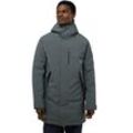 Daunenmantel JACK WOLFSKIN "BRANDENBURGER", Herren, Gr. L, grün (slate grün), Obermaterial: 100% Polyester. Wattierung: 100% Daunen, sportlich, hoch geschlossener Ausschnitt, Langarm mit Druckknöpfen,verstellbar, Mäntel