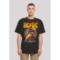 T-Shirt F4NT4STIC "ACDC Rock Band Shirt For Those About To Rock 1981" Gr. 4XL, schwarz, Herren, Obermaterial: 100% Baumwolle, Shirts, Print