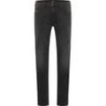 Tapered-fit-Jeans LEE "LUKE", Herren, Gr. 36, Länge 32, schwarz (asphalt rock), Denim/Jeans, Obermaterial: 99% Baumwolle, 1% Elasthan, casual, gerade, unten schmal lang, Jeans