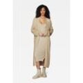 Strickfleecejacke MAVI "LONG CARDIGAN" Gr. S, beige (outmeal melange), Damen, Feinstrick, 92% Viscose, 8% Polyester, unifarben, Jacken, Langer Cardigan in Feinstrick