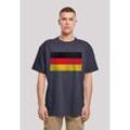 T-Shirt F4NT4STIC "Germany Deutschland Flagge distressed" Gr. 4XL, blau (navy) Herren Shirts Print