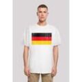 T-Shirt F4NT4STIC "Germany Deutschland Flagge distressed" Gr. 3XL, weiß Herren Shirts Print