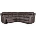 Relaxsofa Leder Ecksofa - Braun - evasion