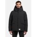 Winterjacke KHUJO "Gero-YM" Gr. L (52), grau, Herren, Material: 85% Polyester, 15% Baumwolle, Futter: 100% Polyester, Wattierung: 100% Polyester, Jacken, Warme Herren Outdoorjacke mit Kapuze