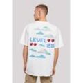 T-Shirt F4NT4STIC "Happy New Year Silvester 2023", Herren, Gr. L, weiß, Obermaterial: 100% Baumwolle, casual, oversize, Rundhals, Kurzarm ohne Bündchen, Shirts, Print