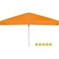 Doppler - Gastronomie Sonnenschirm 'Braumeister' 400 x 400 cm, orange, mit Volant, Bezug aus 100% Polyester, Gestell aus Aluminium, 17,1 kg