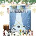 Eishockey-Adventskalender, 2024 Sport-Adventskalender für Männer, Eishockey-Figuren, 2024 Spielzeug-Adventskalender,