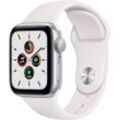 Apple Watch Series SE 2 (2022) GPS + Cellular 40 mm - Aluminium Silber - Sportarmband Weiß