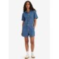 Overall LEVI'S "SS HERITAGE ROMPER" Gr. L (40), N-Gr, blau (playday jumpsuit), Damen, Denim/Jeans, Obermaterial: 100% Baumwolle, Overalls