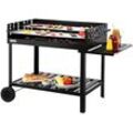 Holzkohlegrill TEPRO "Grillwagen Atlanta", schwarz, B:138cm H:92cm T:69cm, Grills, BxTxH: 138x69x92 cm