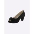 Peeptoepumps ANDREA CONTI Gr. 41, schwarz, Damen, Leder, Veloursleder, Schuhe