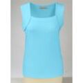 Trägertop CASUAL LOOKS Gr. 48, blau (hellblau), Damen, 50% Baumwolle, 50% Modal, unifarben, Tops