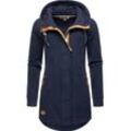 Parka RAGWEAR "Letti Fleece" Gr. S (36), blau (navy) Damen Jacken Sportliche Fleecejacke mit Kapuze