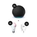 Amazon Echo Dot (5th Gen) + tink Basics White & Color Bulb E27 + Smart Plug mit Matter - 2er-Set