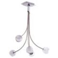 Decken Lampe Wohn Ess Zimmer Beleuchtung Glas Kugel Strahler Flur Leuchte silber Brilliant G07695/15