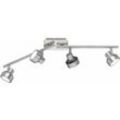 Spotleiste Deckenleuchte Deckenlampe Wohnzimmer leuchte bewegliche Spots 3 Stufen Dimmer, Metall, led, LxBxH 61x14x8 Wofi 7288.04.54.6000