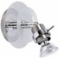 Wand Lampe Wohn Schlaf Zimmer Beleuchtung Chrom Lese Spot beweglich im Set inkl. led Leuchtmittel