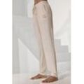 Nickihose VIVANCE Gr. 32/34, N-Gr, beige (creme) Damen Hosen mit Glitzerdruck