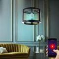 Nowa - Smart led Pendelleuchte dimmbar Hängelampe Wohnzimmerleuchte Retro Esstischlampe, rgb Farbwechsel, App-/Sprachsteuerung, schwarz gold, 8,5W