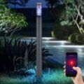 Smart led Wegeleuchte Pollerleuchte außen Gartenlampen anthrazit Außenstehlampe dimmbar, rgb Farbwechsel, App- und Sprachsteuerung, Edelstahl