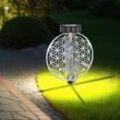 Solar Lampe Outdoor Solarleuchte orientalisch led Garten Laterne Außen mit Lichteffekt Lebensblume, 1x led warmweiß, DxH 20x31 cm, Terrasse