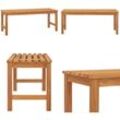 Gartenbank 114 cm Massivholz Teak - Bank - Bänke - Home & Living - Braun