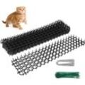 10 Stück Anti-Katzen-Matte mit Stacheln, 49 cm, Abwehrmatte mit Dornengitter, Spikes, Anti-Hunde-Matte für Haus, Garten, Zaun, drinnen und draußen