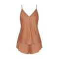 Triumph - Pyjama-Set - Brown 42 - Silky Sensuality J - Homewear für Frauen