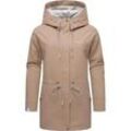 Outdoorjacke RAGWEAR "Urbanna Remake" Gr. XXL (44), beige (sand), Damen, Obermaterial: 100% Polyester (recycelt), Innenfutter: 100% Polyester (recycelt), Jacken, Wasserdichte Übergangsjacke aus recycelten Materialien