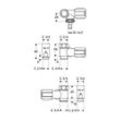 Schell Comfort NA-Ventil, RV für Wandbatterien, Anschluss rechts, DN 20 G 3/4", Chrom 033240699