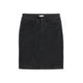 TOM TAILOR Damen Rock mit Coating, schwarz, Uni, Gr. 34