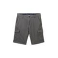 TOM TAILOR Herren Regular Cargoshorts, schwarz, Uni, Gr. 30