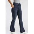 Schlagjeans LEVI'S "726 HR FLARE", Damen, Gr. 26, Länge 32, blau (all systems go), Web, Obermaterial: 85% Baumwolle, 7% Lyocell, 6% Elastomultiester, 2% Elasthan, casual, bootcut fit lang, Jeans