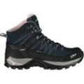 Wanderschuh CMP "RIGEL MID WMN TREKKING SHOES WP" Gr. 42, blau (navy, rosa), Veloursleder, Textil, Schuhe, wasserdicht