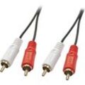 Lindy - 35660 Cinch Audio Anschlusskabel [2x Cinch-Stecker - 2x Cinch-Stecker] 1.00 m Schwarz