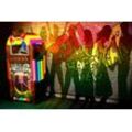 Fototapete PAPERMOON "Jukebox mit Graffiti", bunt, B:4,00m L:2,60m, Vlies, Tapeten