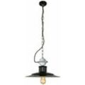 Steinhauer - Hängelampe Esstisch Pendelleuchte Retro Wohnzimmerlampe schwarz, Vintage Schirmlampe Höhenverstellbar, Metall silber, 1x E27 Fassung,