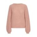 Strickpullover PULZ JEANS "Strickpullover PZIris", Damen, Gr. XL, rosa (mahogany rose melange), Obermaterial: 32% Nylon NY. 31% Wolle WO. 25% Alpaka WP. 12% Polyacryl PAN., unifarben, casual, Rundhals, Langarm, Pullover