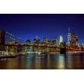 Fototapete PAPERMOON "BROOKLYN BRIDGE-NEW YORK CITY SKYLINE", bunt, B:4,50m L:2,80m, Vlies, Tapeten