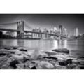 Fototapete PAPERMOON "Photo-Art MARTIN FROYDA, NEW YORK - BROOKLYN BRIDGE", bunt, B:5,00m L:2,80m, Vlies, Tapeten